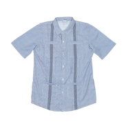 Men's - Gameday Guayabera - Navy Short Sleeve Shirt