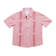 Men's - Gameday Guayabera - Red Short Sleeve Shirt