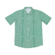 Men's - Gameday Guayabera - Green Short Sleeve Shirt