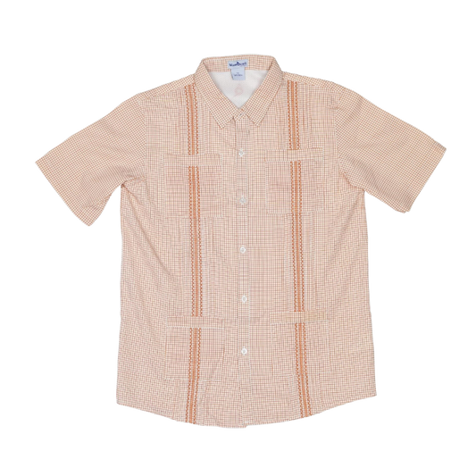 Men's - Gameday Guayabera - Burnt Orange Short Sleeve Shirt