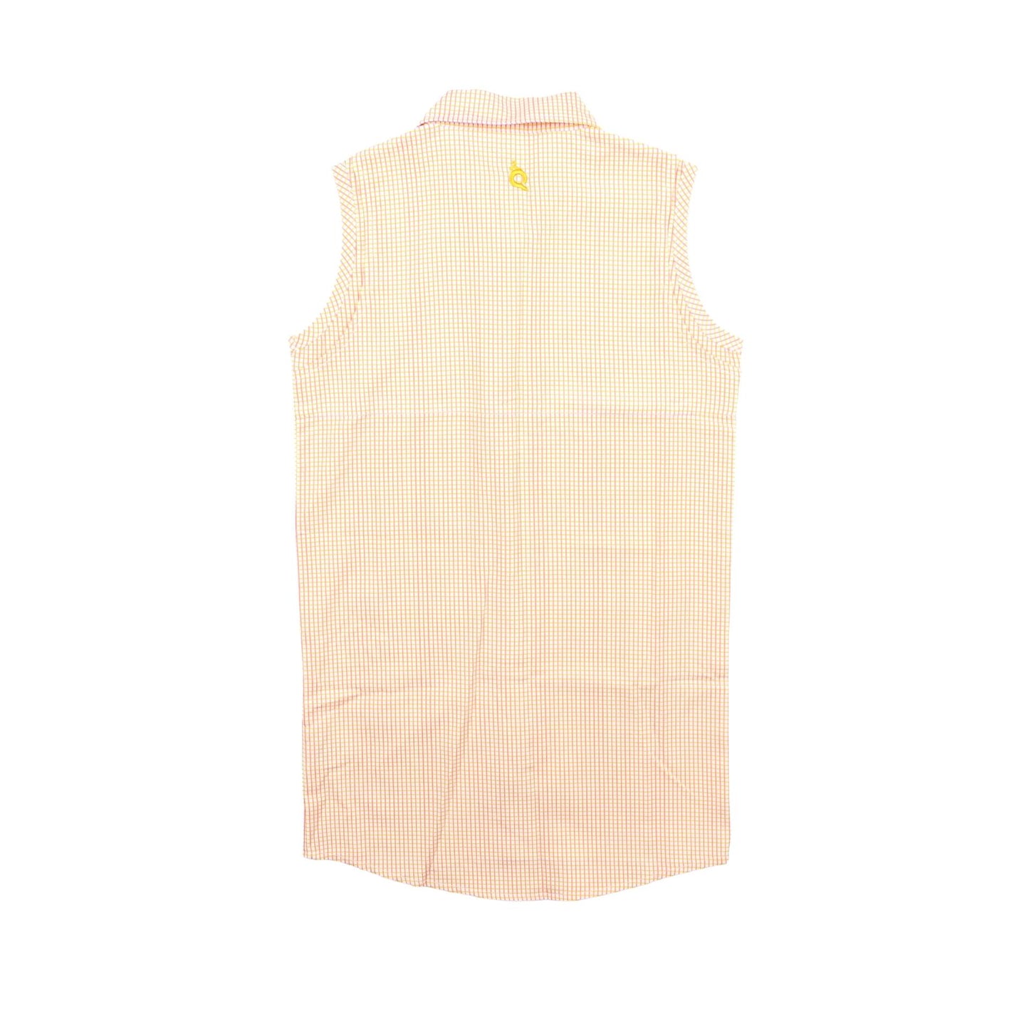 Guayabera - Pink/Citrus Check Sleeveless Dress