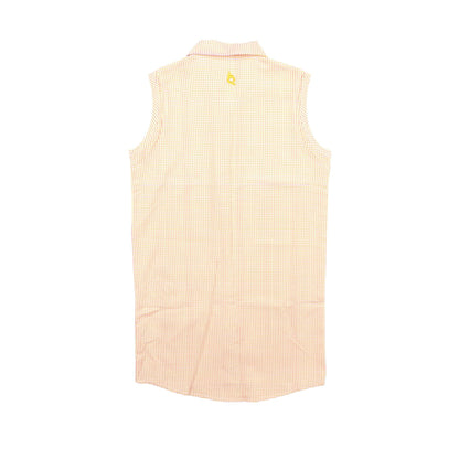 Guayabera - Pink/Citrus Check Sleeveless Dress