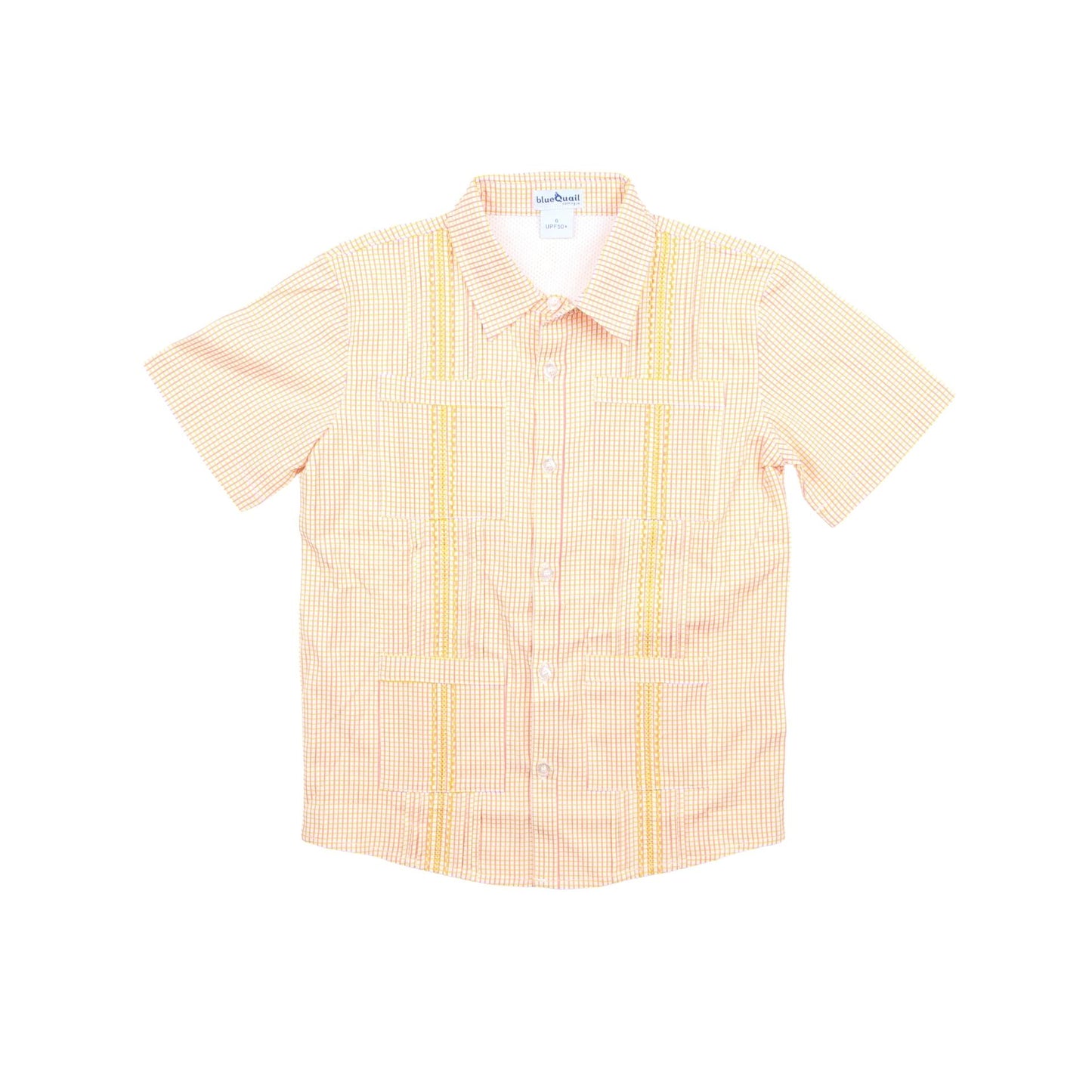 Guayabera - Pink/Citrus Check Short Sleeve Shirt