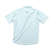 Watercolor Plaid Polo Short Sleeve Shirt