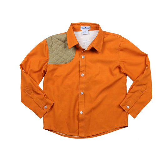 Men’s - Blaze Orange & Khaki Long Sleeve Shirt