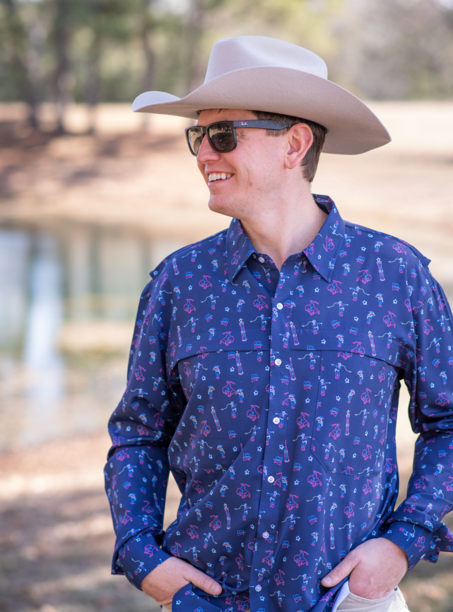 Men's - Neon Rodeo Long Sleeve Shirt