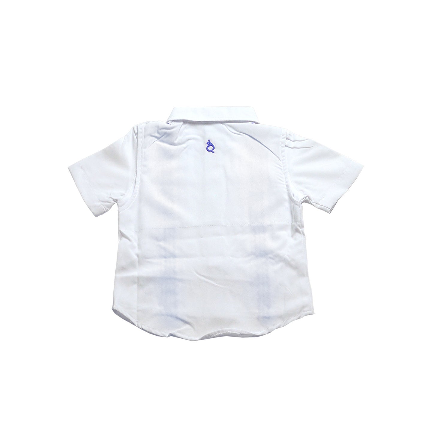 Guayabera – White & Navy Short Sleeve Shirt