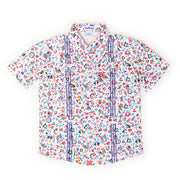 Otomi & Blue Kids Short Sleeve Shirt - Guayabera Collection