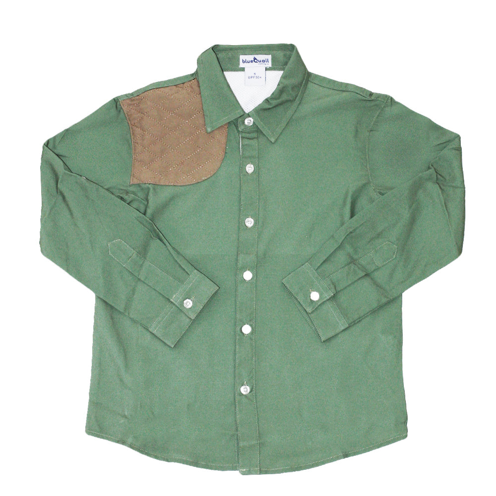 Sage Green & Khaki Long Sleeve Shirt
