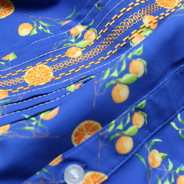 Guayabera - Citrus Lattice Sleeveless Dress