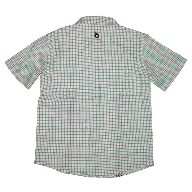 Guayabera - Sage Green & Navy Short Sleeve Shirt
