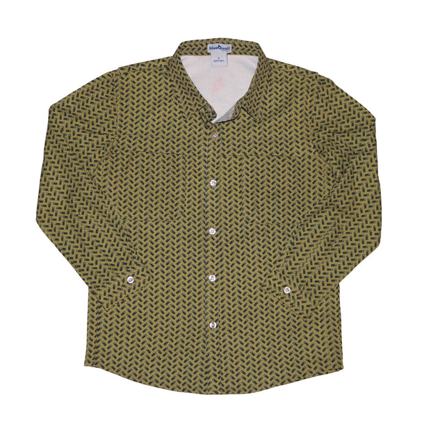 Men’s - Khaki/Green Shells Long Sleeve Shirt