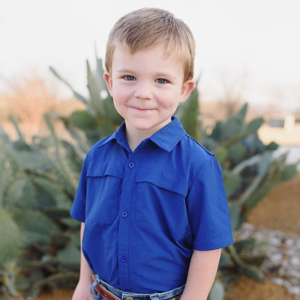 Navy Blue Short Sleeve Shirt