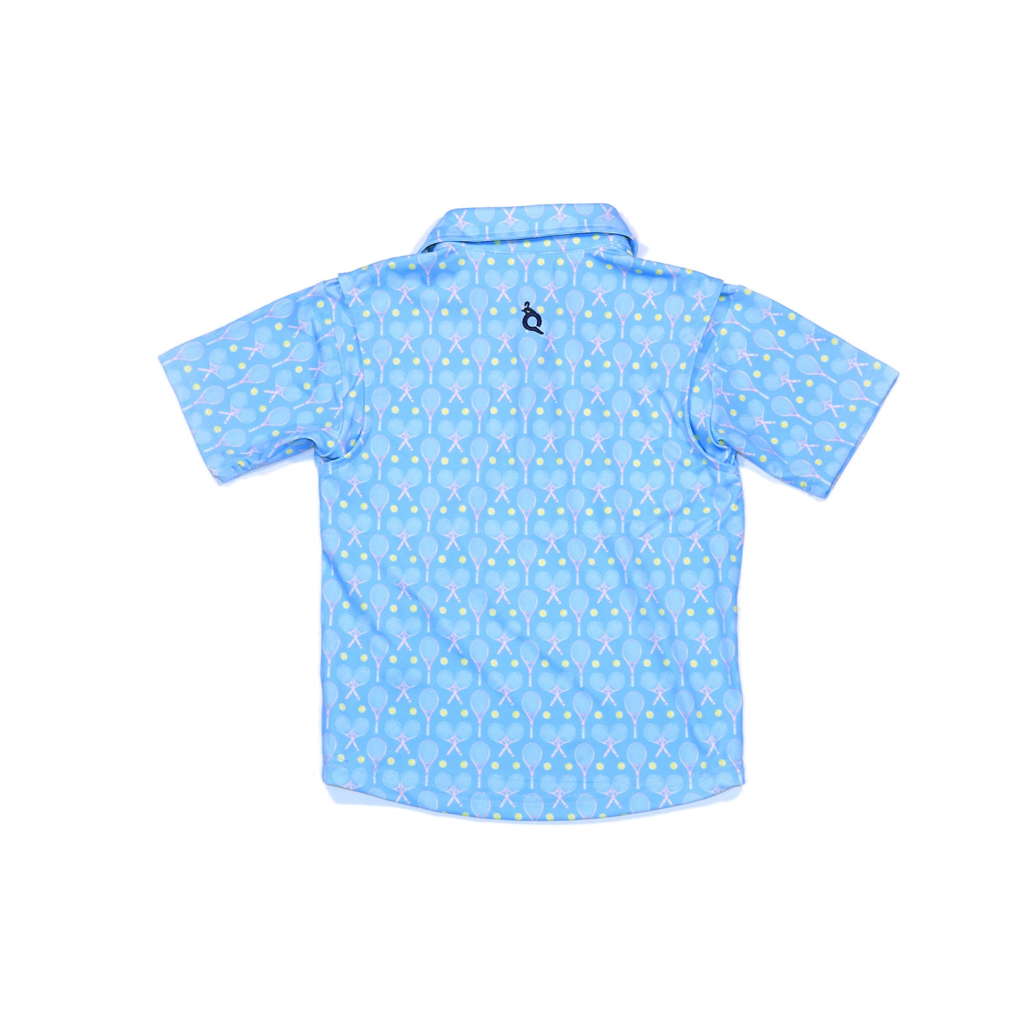 Blue Tennis Polo Short Sleeve Shirt
